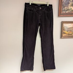 Y2K Tommy Hilfiger Women's 6 Long Corduroy Pants Low Rise Black Boot Cut